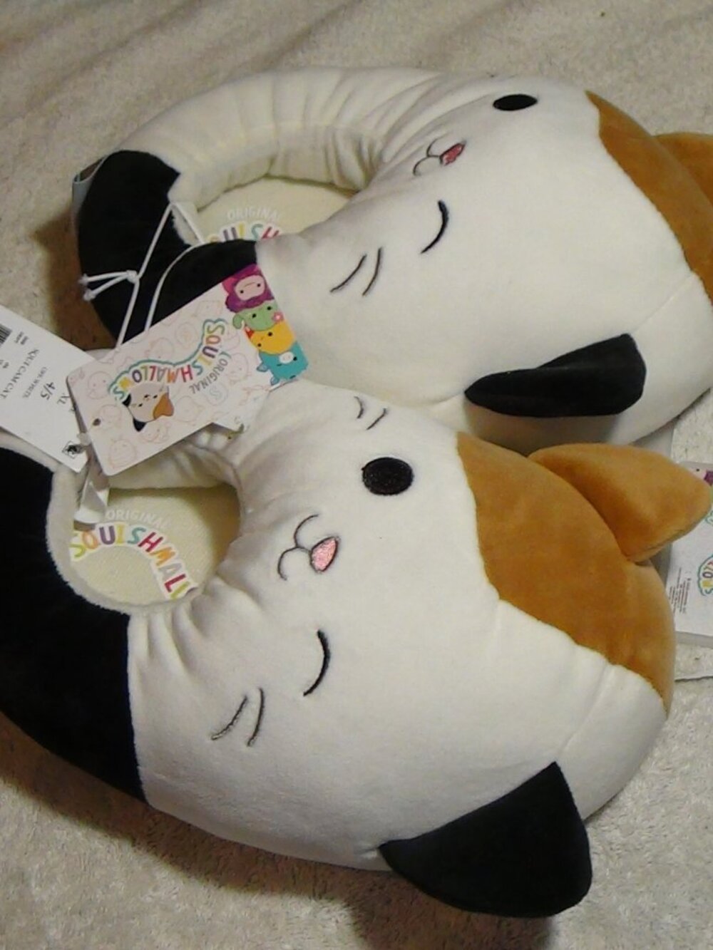 Jazwares Squishmallows Youth Slide Slippers Calico Kittens XL 4/5